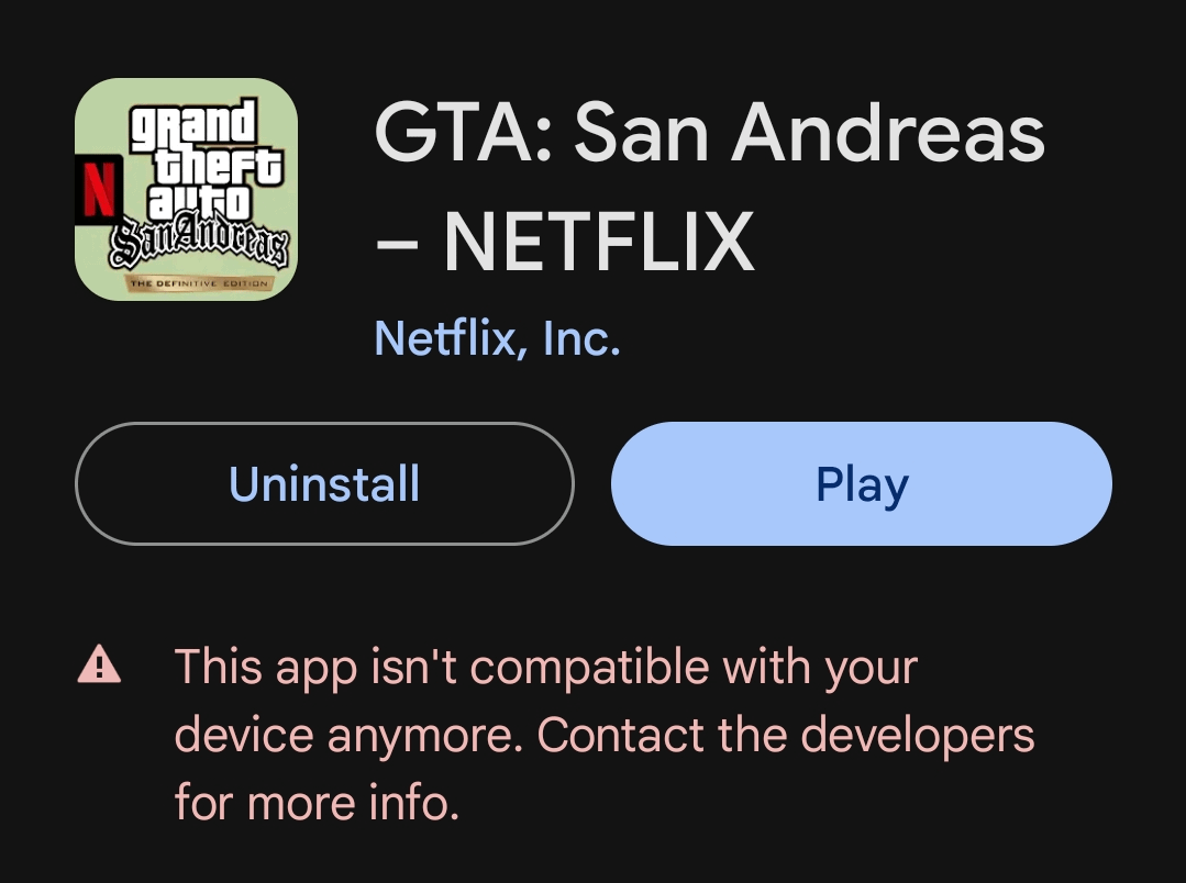 GTA San Andreas - NETFLIX Bug Fixes